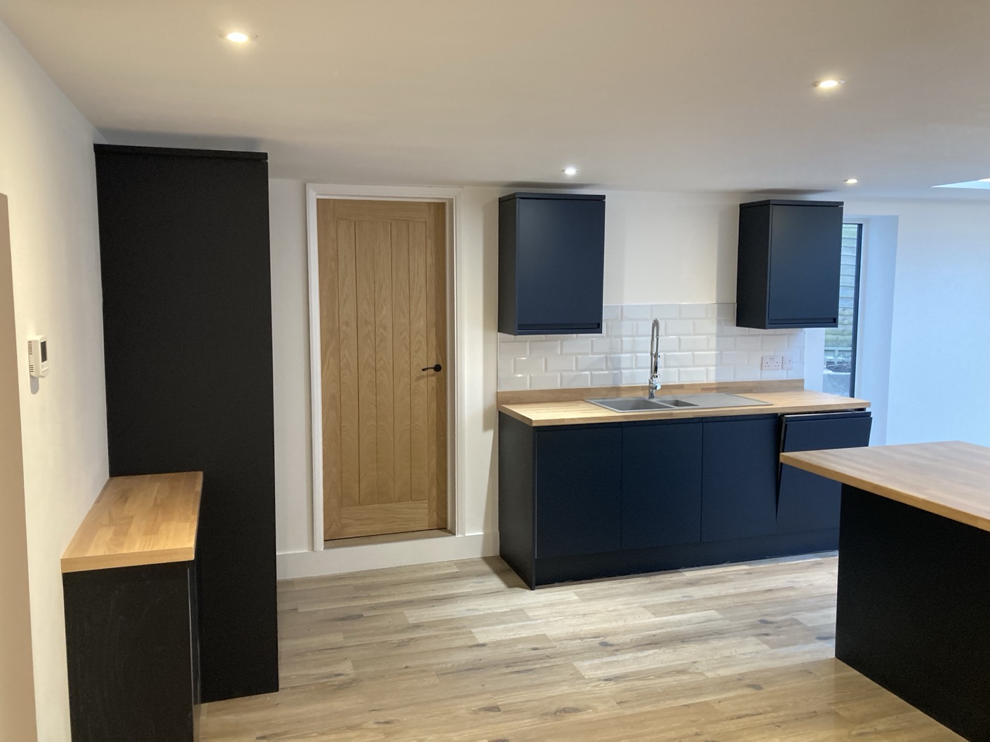 Kitchen installation in the newly built rear extension